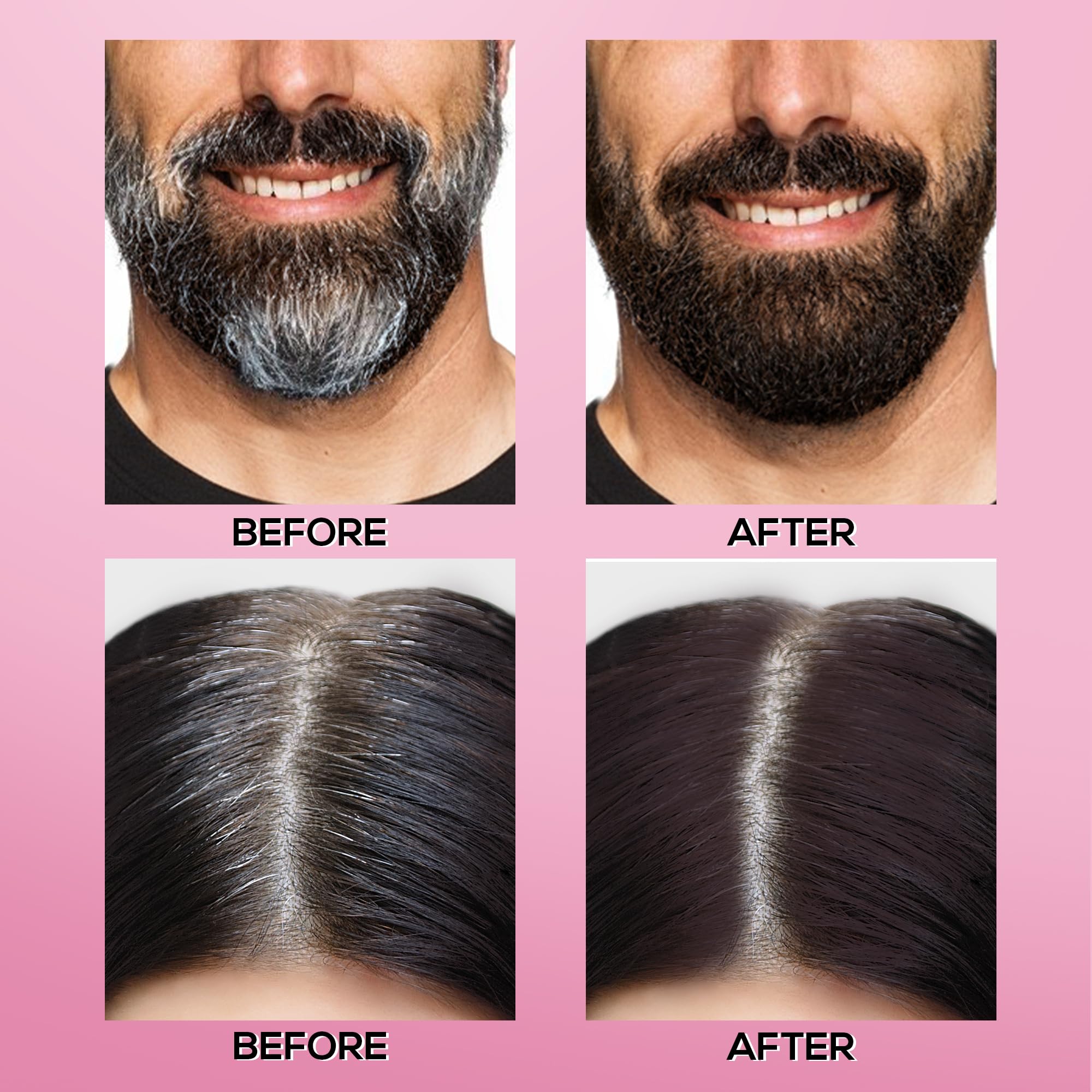 RENEE Cover-Up Hair Powder Brown fuller look after styling with minimal product.