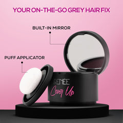 RENEE Cover-Up Hair Powder Brown texture close-up showing ultra-fine pigment blending.