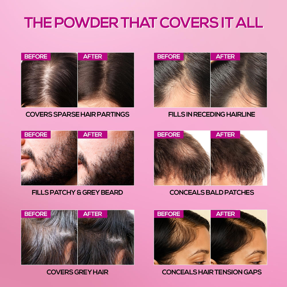 RENÉE Cover-Up Hair Powder provides a natural matte finish.