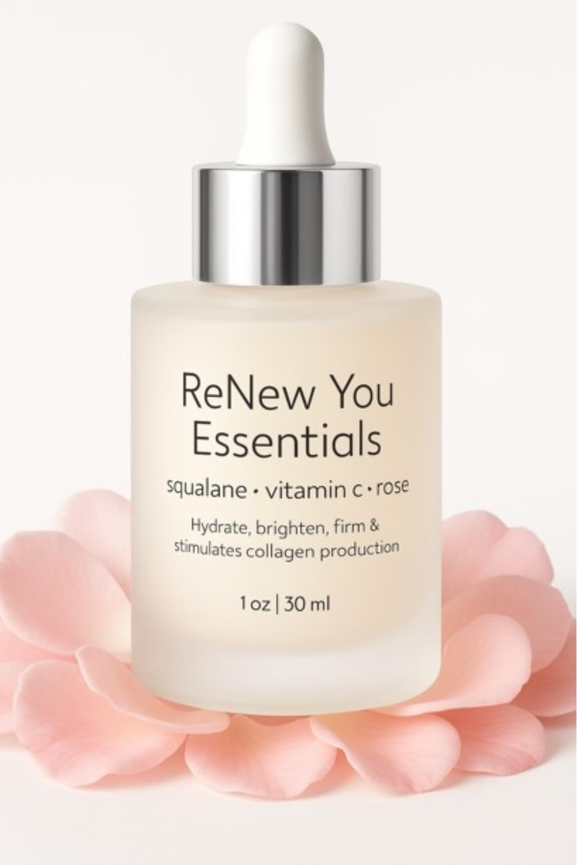 ReNew You Essentials rose oil absorption shows quick, non-greasy hydration.