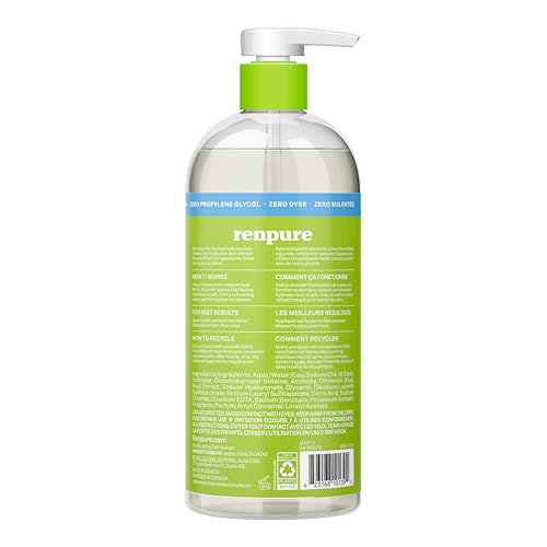 Close-up of foamy lather from RENPURE Kiwi Hyaluronic Body Wash for gentle cleansing