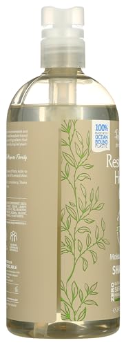 RENPURE Restorative Hemp Oil Shampoo label closeup highlighting cruelty-free and organic certification notes