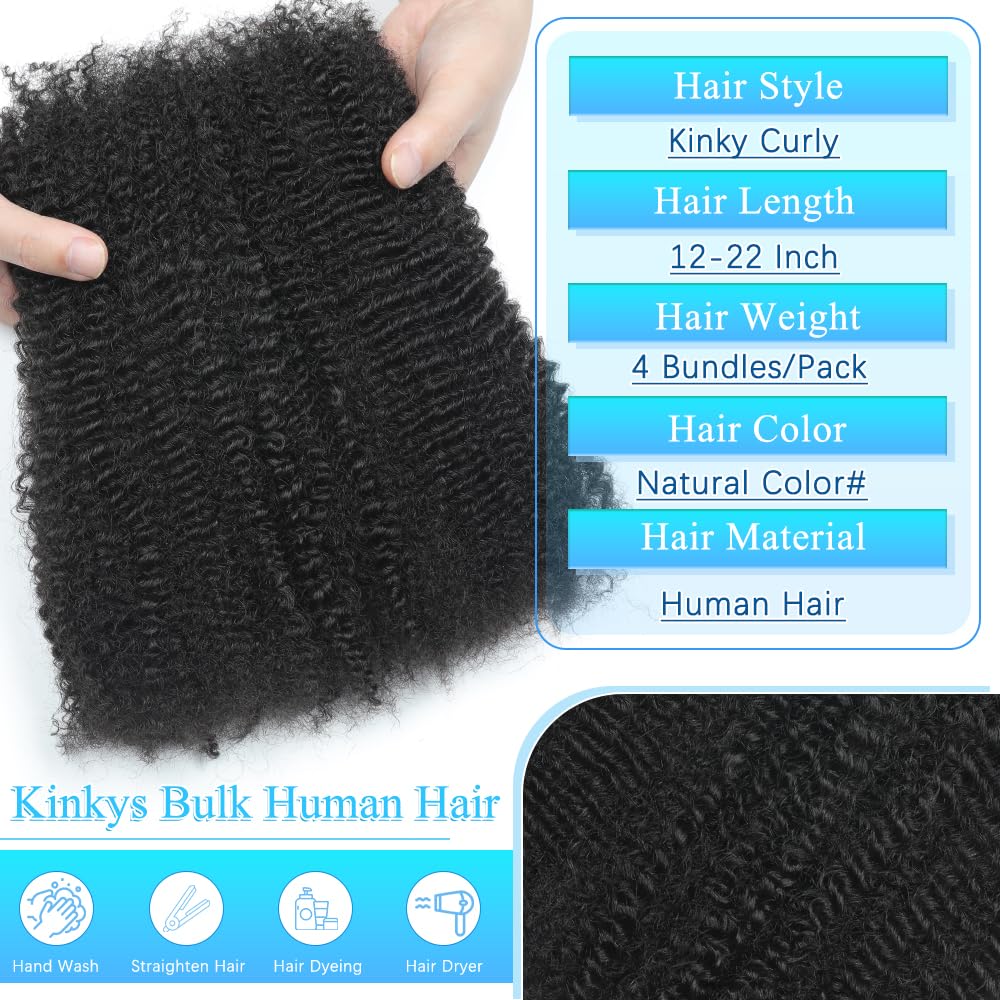 Renyarch Afro Kinky Bulk close-up texture shows soft, natural feel