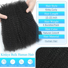 Renyarch Afro Kinky Bulk close-up texture shows soft, natural feel