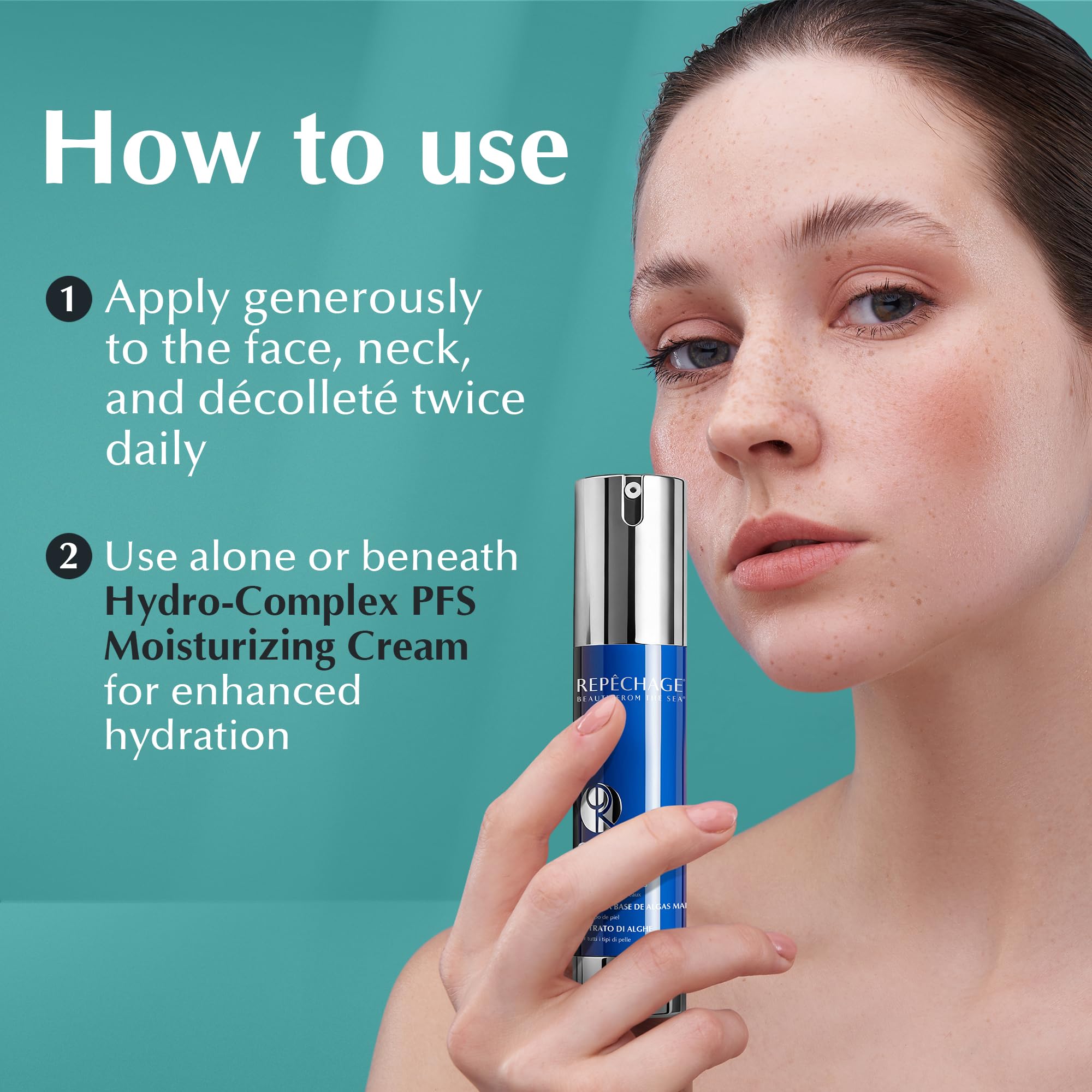 Repechage C Serum glow hints at balanced, vibrant complexion.
