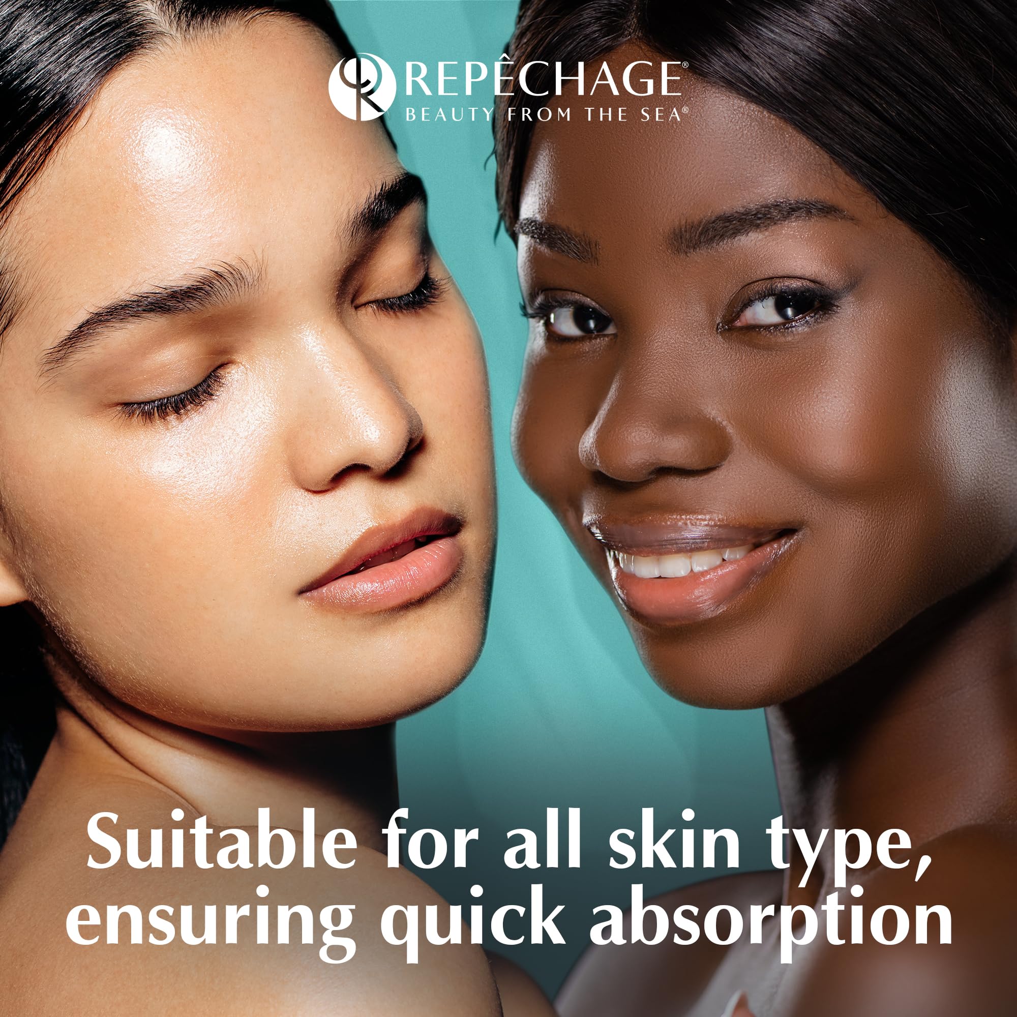 Repechage C Serum bottle label signals premium, USA-made skincare.
