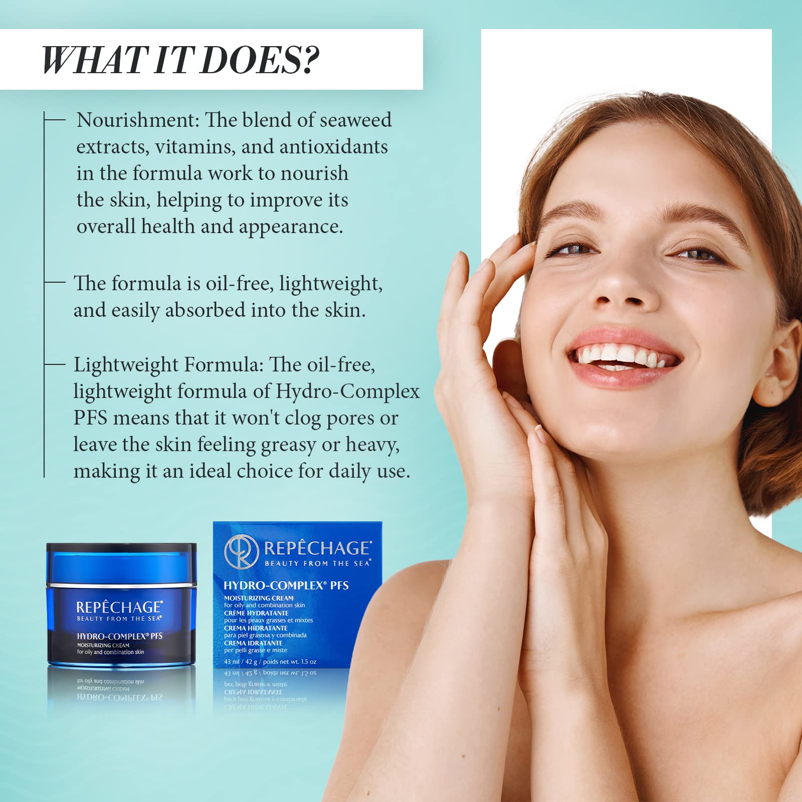 Moisturizer suitable under makeup for a soft, even finish.