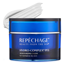 Repechage Hydro-Complex PFS face cream bottle shown for daily hydration and premium skincare ritual.