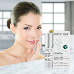 Repechage Vita Cura Opti-Lift Serum almond biopolymer application on skin