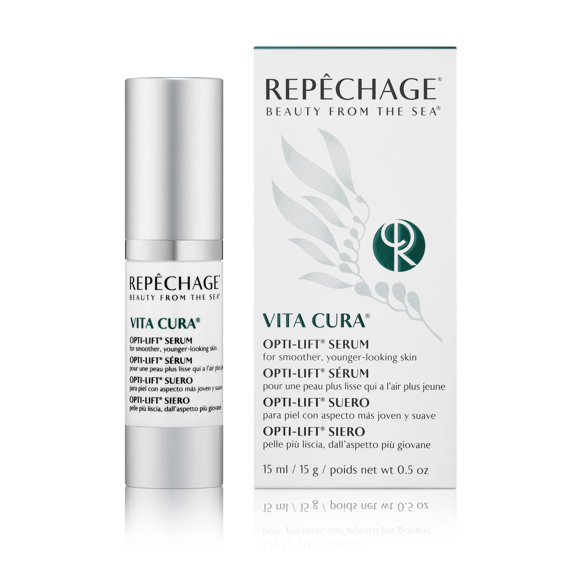 Repechage Vita Cura Opti-Lift Serum eye-area close-up showing instant lift potential