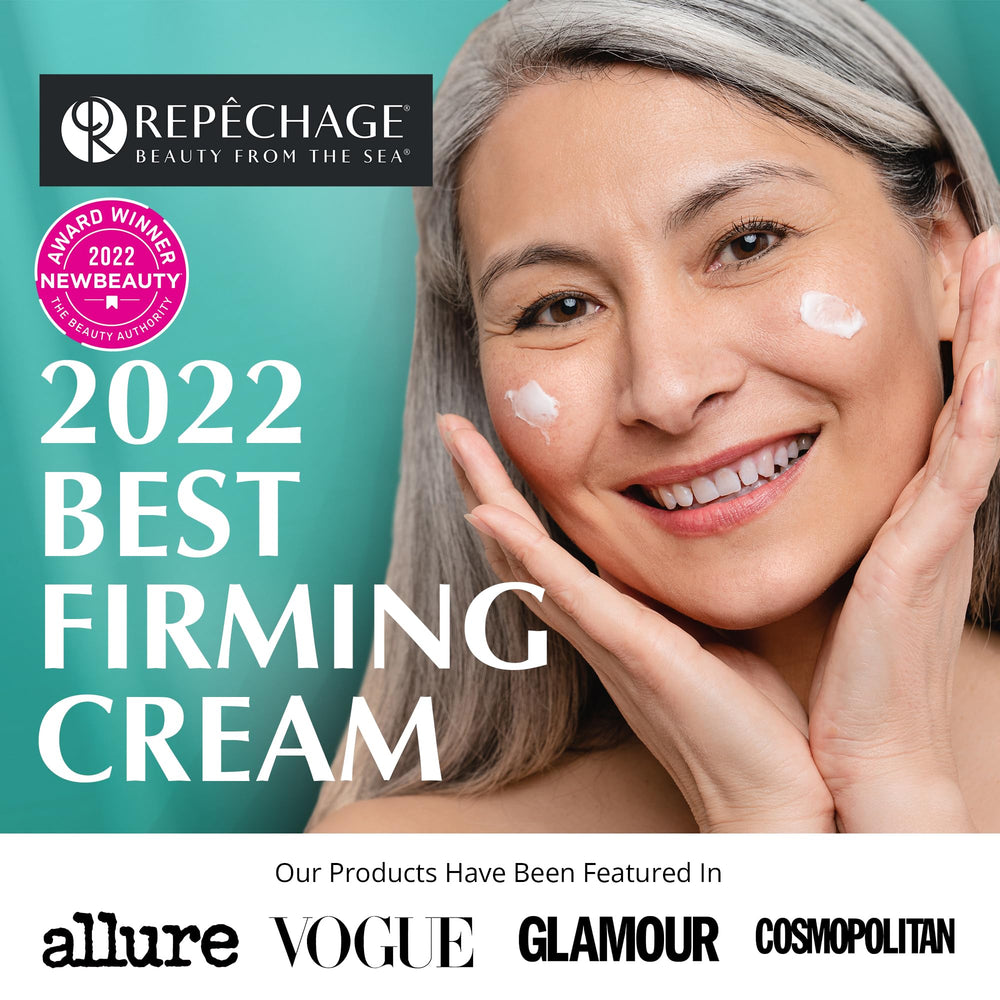 Repechage Vita Cura Triple Firming Cream marine-biopeptide component supports texture and brightness.