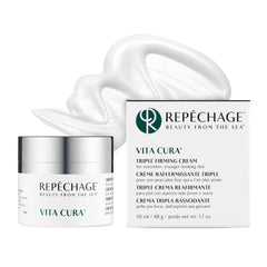 Repechage Vita Cura Triple Firming Cream texture close-up shows rich hydration.