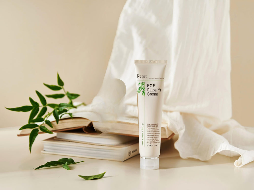 Repit EGF Hair Repair Creme applied on ends for smoother detangling and easy styling.