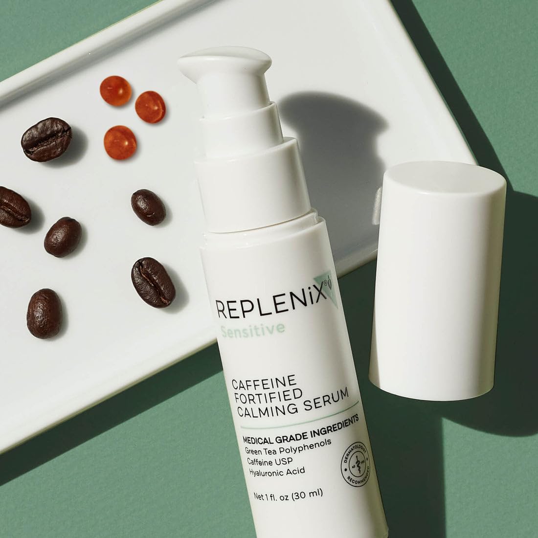 Replenix 1oz bottle packaging highlighting compact, travel-friendly size.