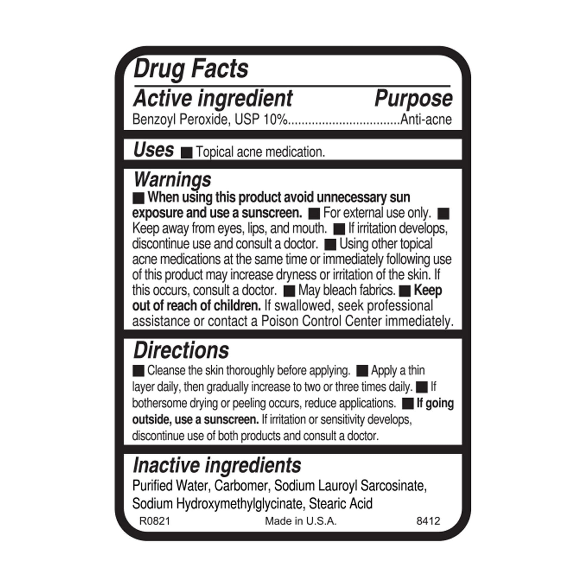 Replenix benzoyl peroxide gel dispense illustrates controlled, precise spot dosing
