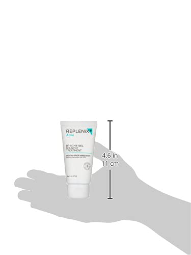 Replenix benzoyl peroxide gel ingredients pack showcases dermatologist-developed formulation