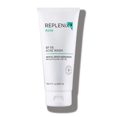 Replenix BP Acne Face Wash bottle front for daily acne care and pore cleansing