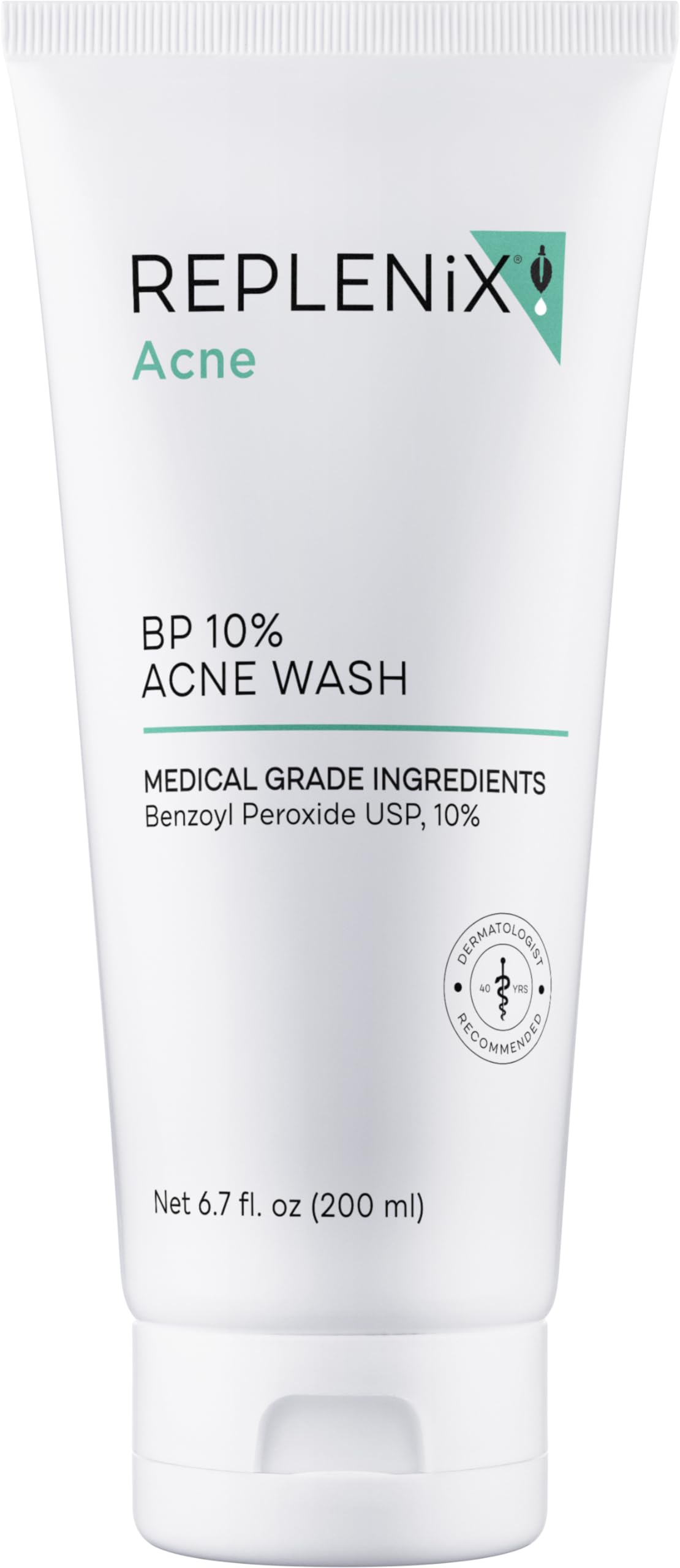 Replenix BP Acne Face Wash bottle-pump for easy daily cleansing of acne-prone skin.