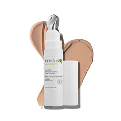 Replenix eye cream tinted application smooths dark circles for a natural look
