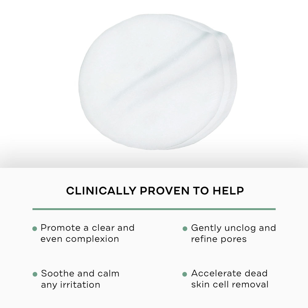 Applying a Gly-Sal pad during skincare for blemish control and smoother texture.