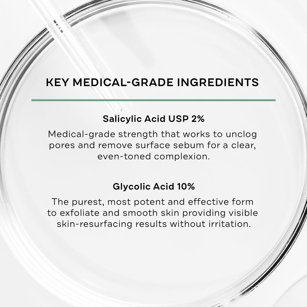 Replenix Gly-Sal pads pack opened, showcasing convenient pre-soaked design for daily acne care.
