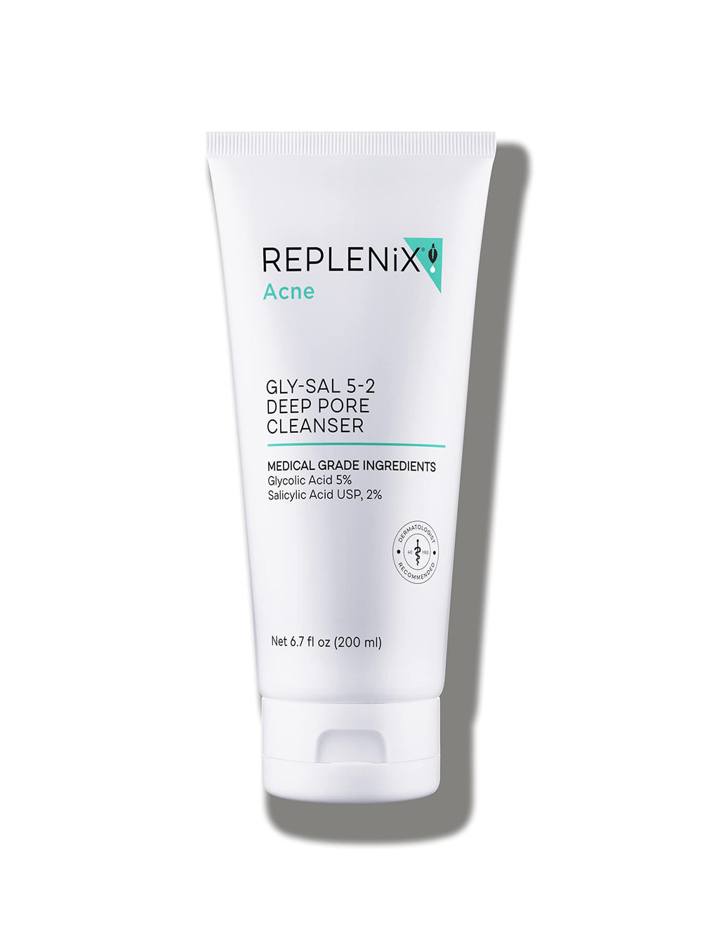 Replenix Gly-Sal Deep Pore Wash bottle front showing pore-clearing action for acne-prone skin.