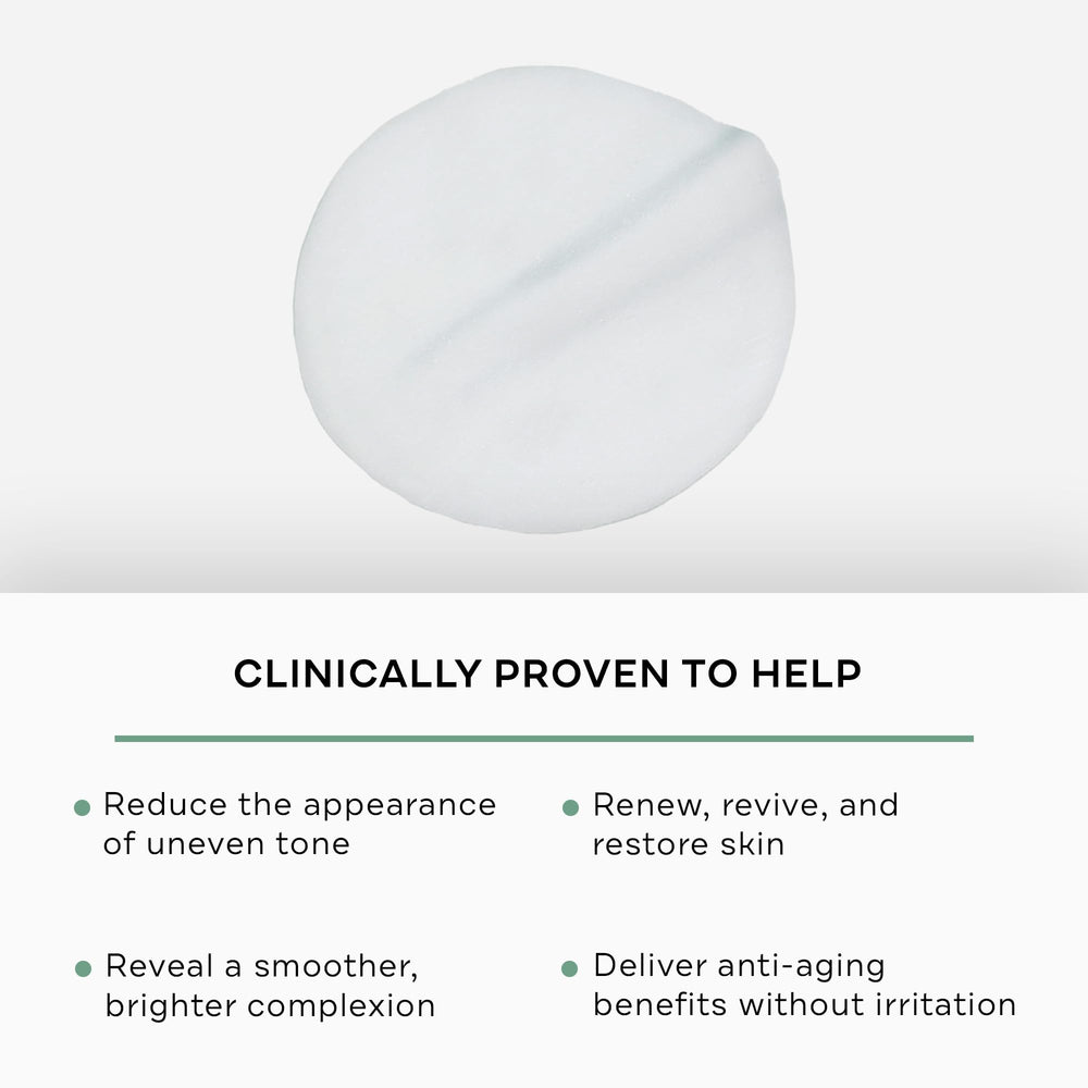 Replenix Glycolic 10% pad pack promotes even tone in nightly routine