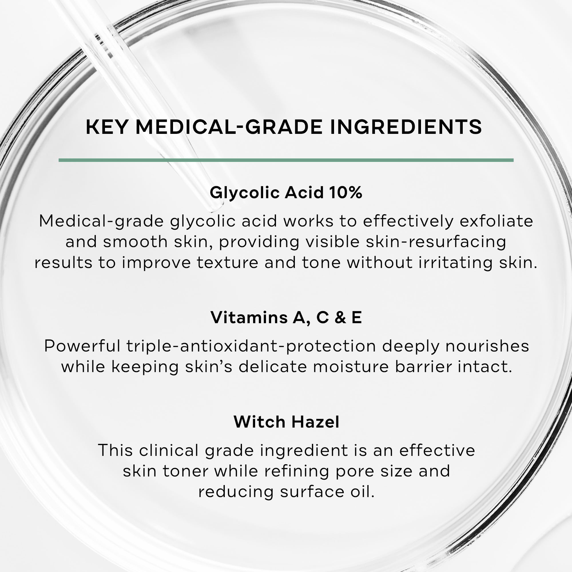 Replenix Glycolic 10% pad texture reveals pre-soaked surface for easy use