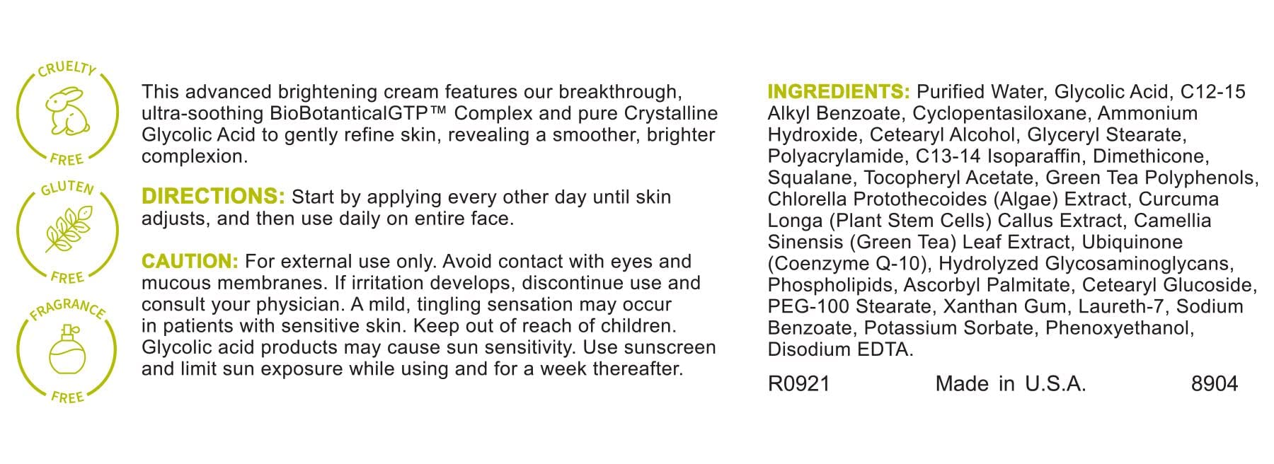 Texture swirl of Replenix cream highlights smooth, lightweight hydration
