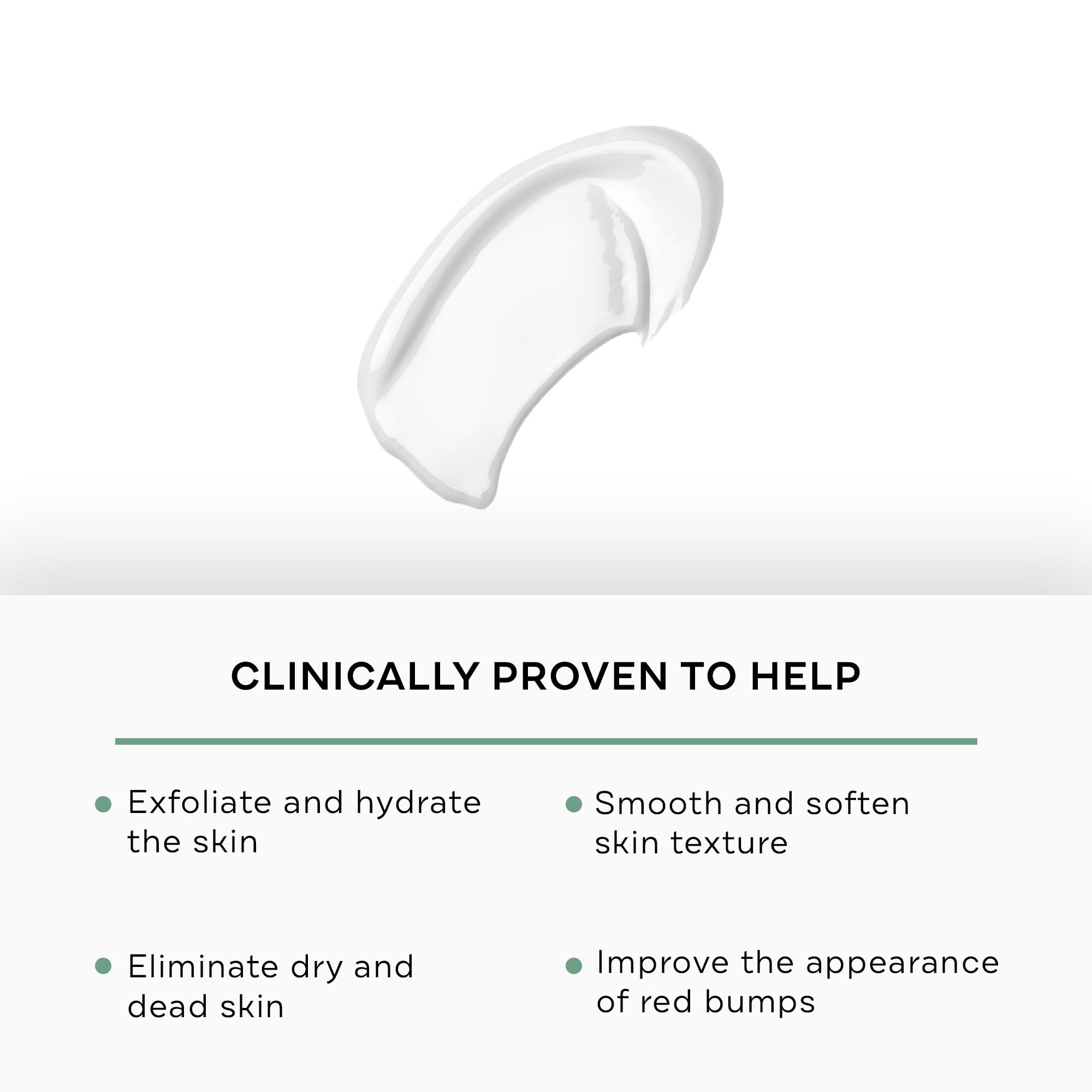 Replenix Glycolic Acid 15% lotion swirl shows creamy texture for exfoliation.