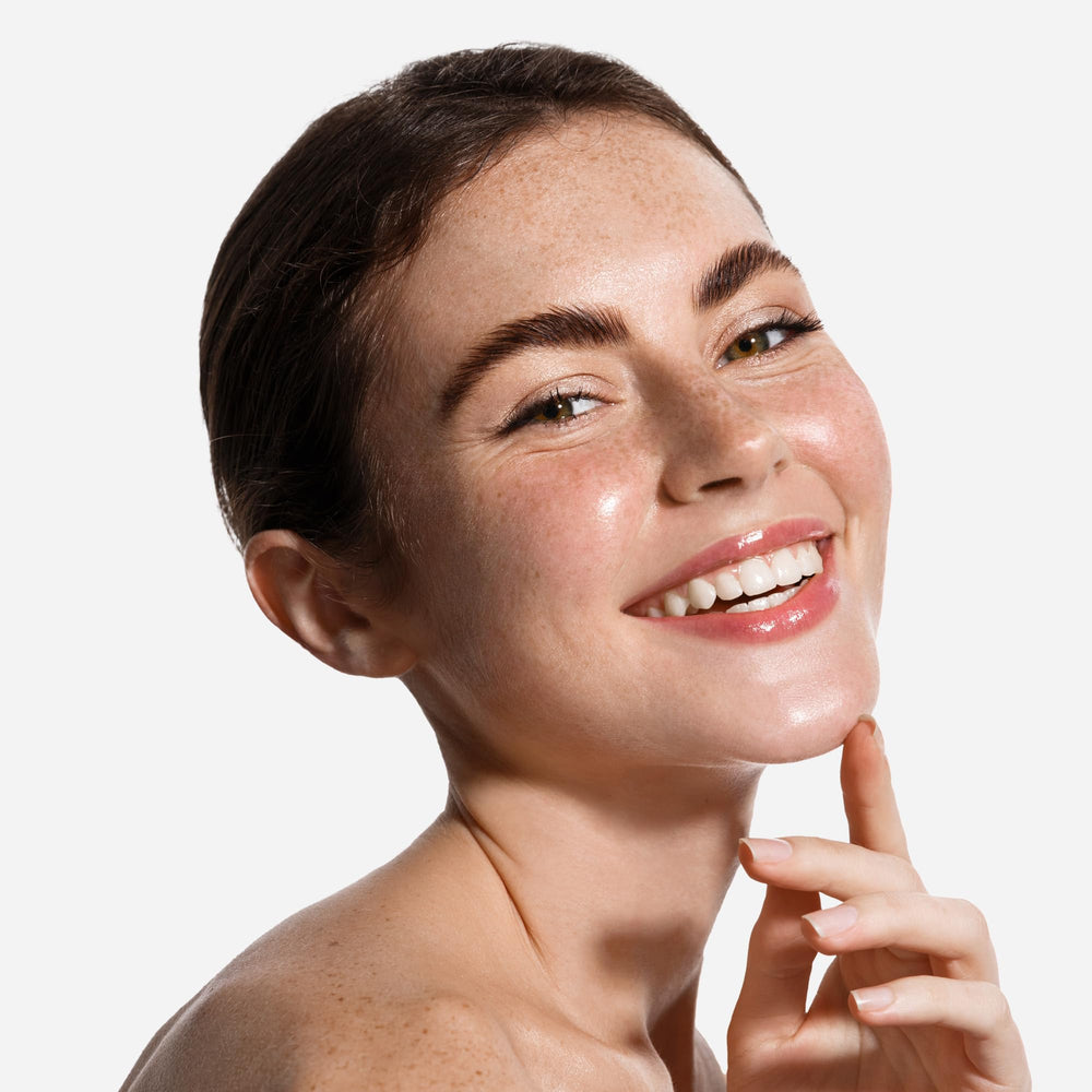 Replenix Glycolic Acid 15% skin texture closeup highlights smoother appearance.