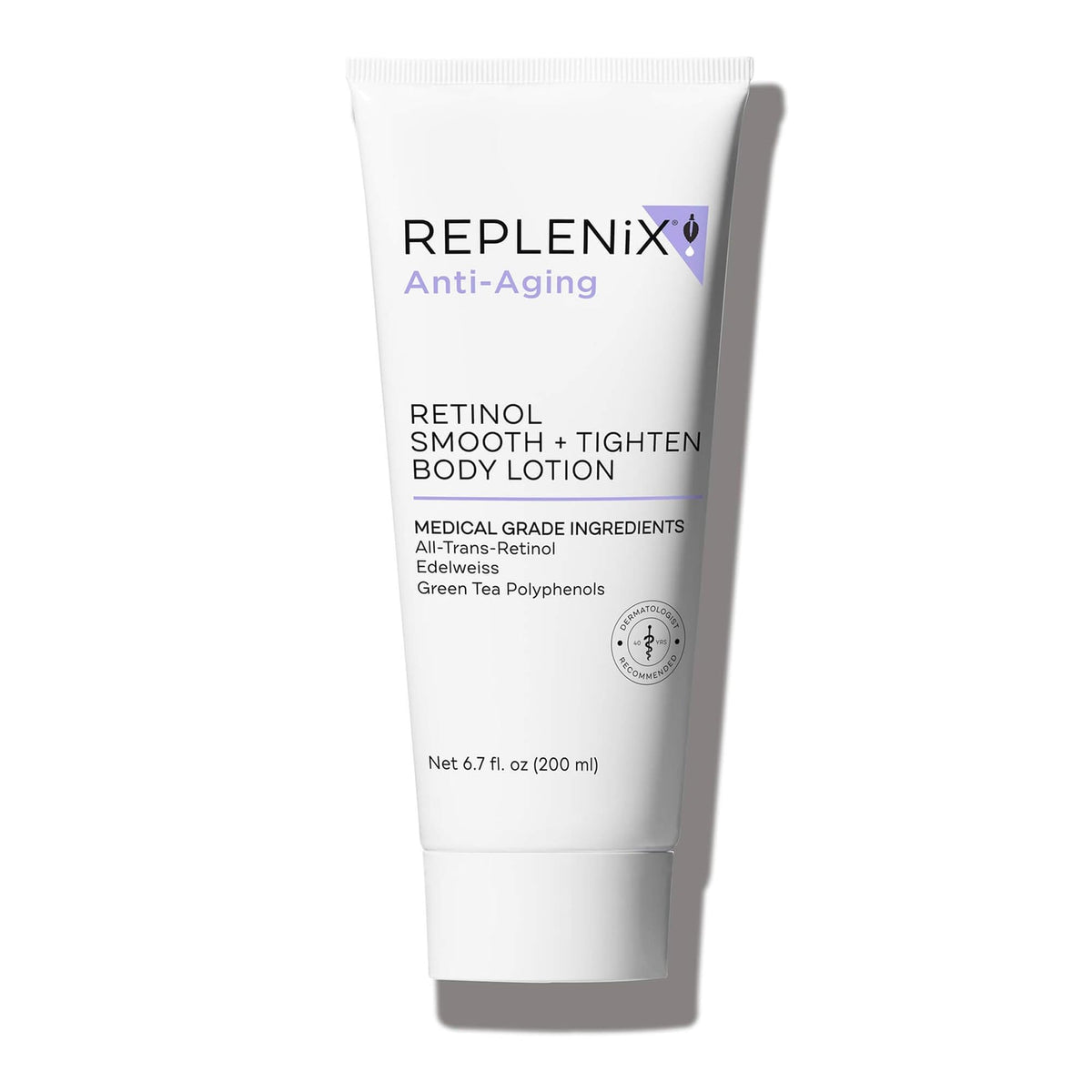 Replenix Retinol Smooth + Tighten bottle showing firming action for improved skin tone