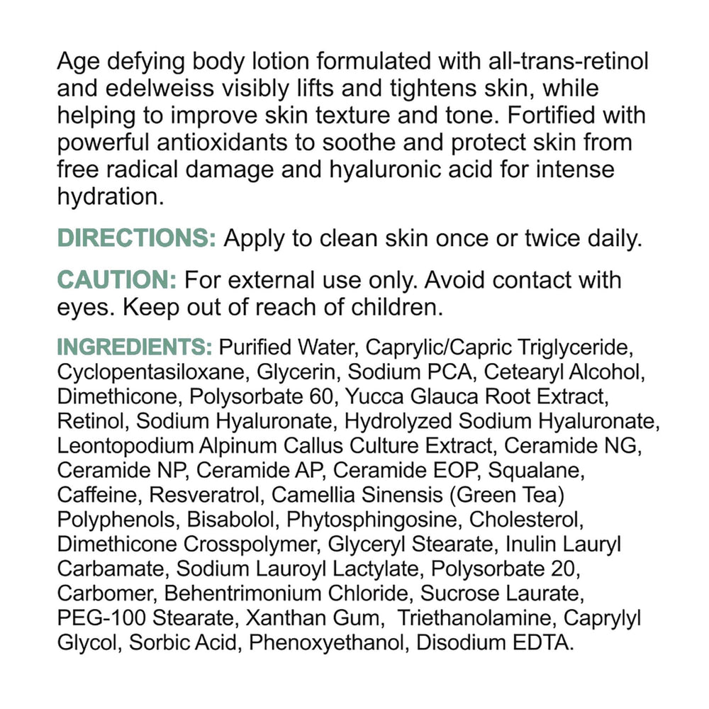 Replenix Retinol Smooth + Tighten Edelweiss flower imagery highlighting lifting potential