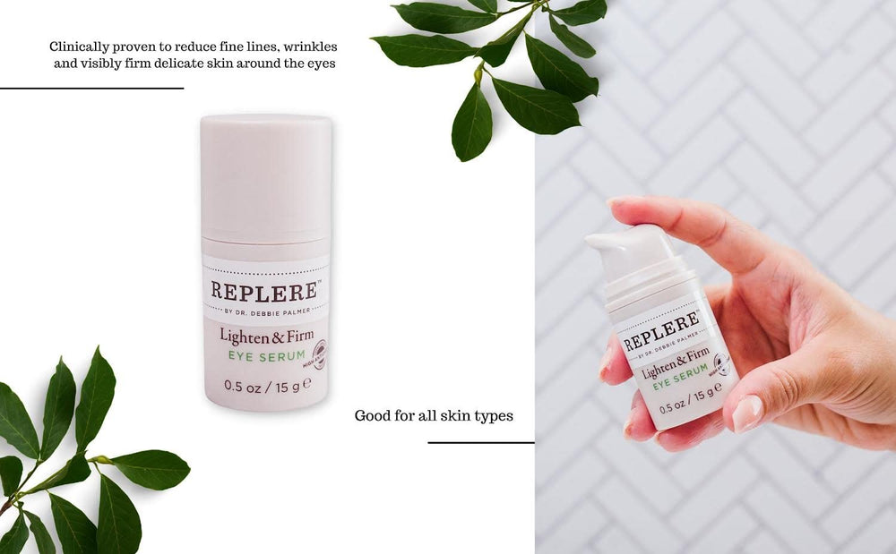 Replere Renew & Firm Eye Serum pump-dispense for quick, precise application