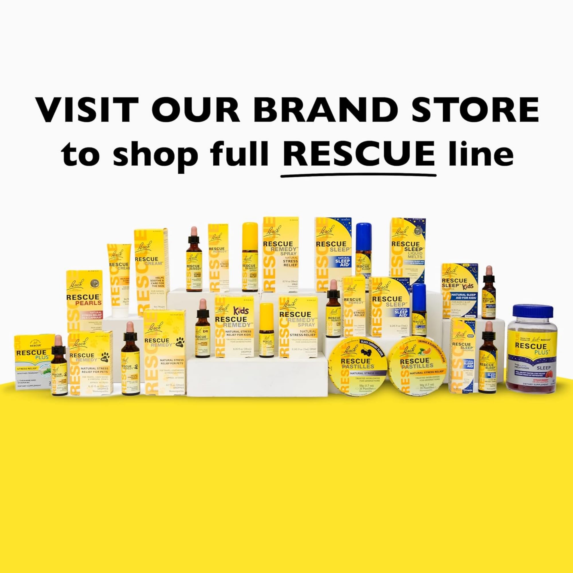 Lifestyle setup with RESCUE Remedy Cream shown beside wellness essentials.