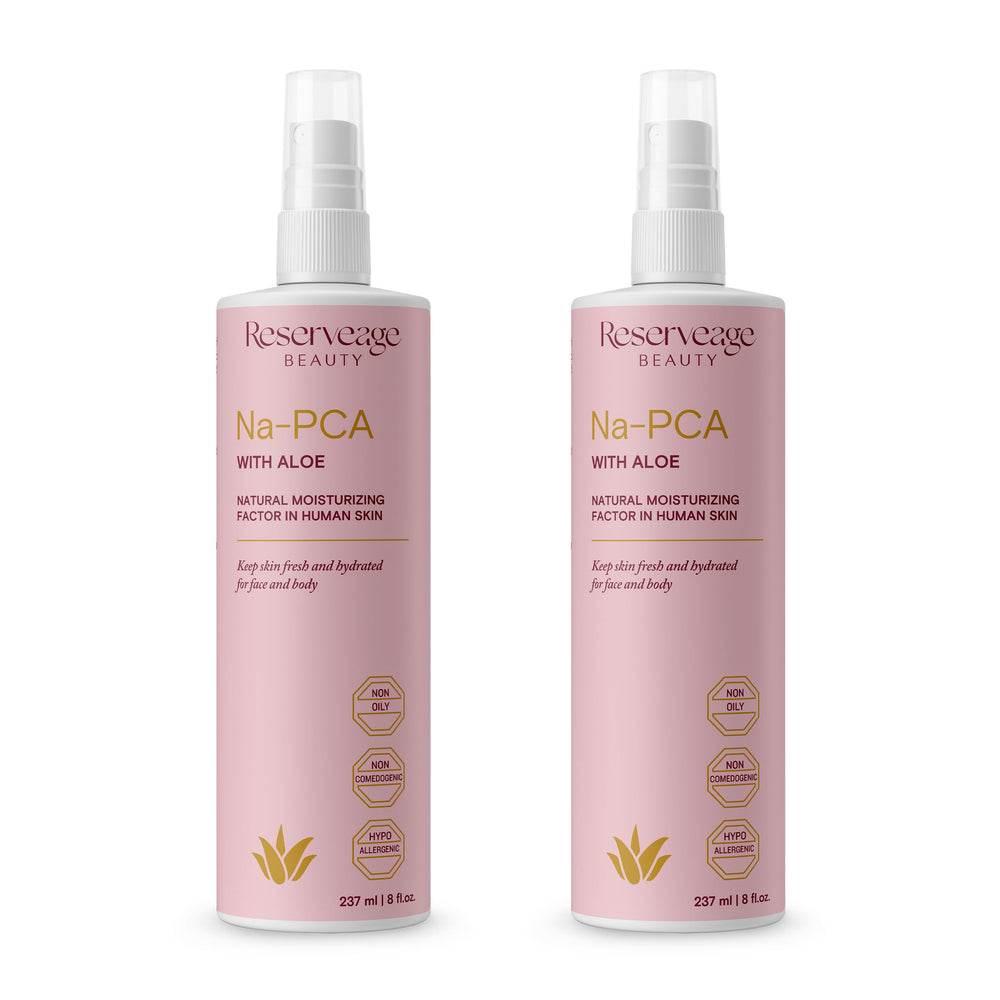 Reserveage Na-PCA Spray bottle with Aloe Vera delivering daily hydration