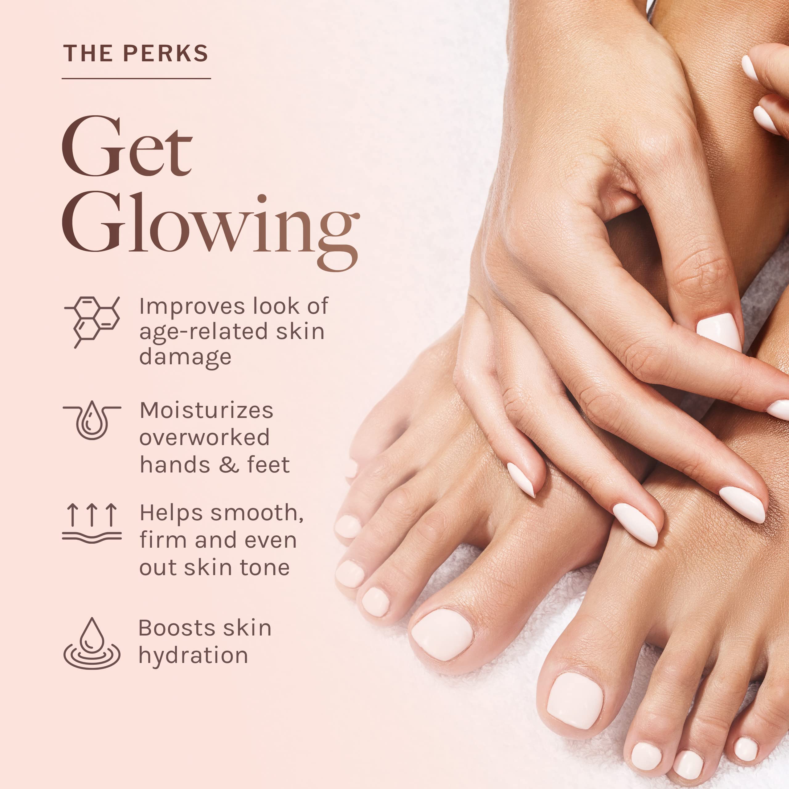 Reserveage Nutrition Hydrating Hand and Foot Cream close-up texture for smoother skin.