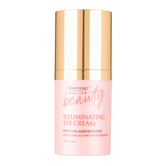 Reserveage Nutrition Illuminating Eye Cream tube close-up with rich texture for brightening under eyes.