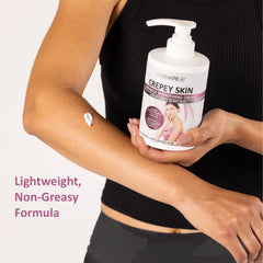 Reshape+ arms and neck area being massaged with cream