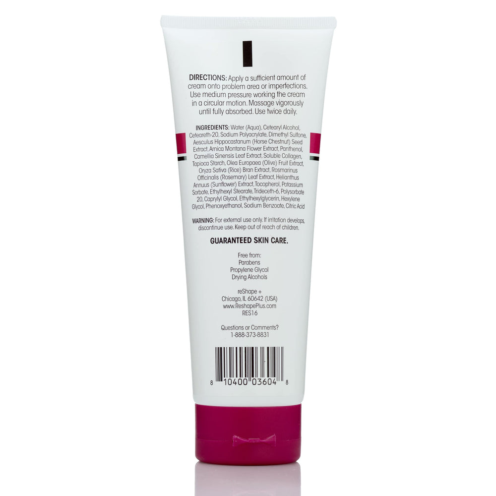 Reshape Plus vein care application on leg demonstrates massage for circulation.