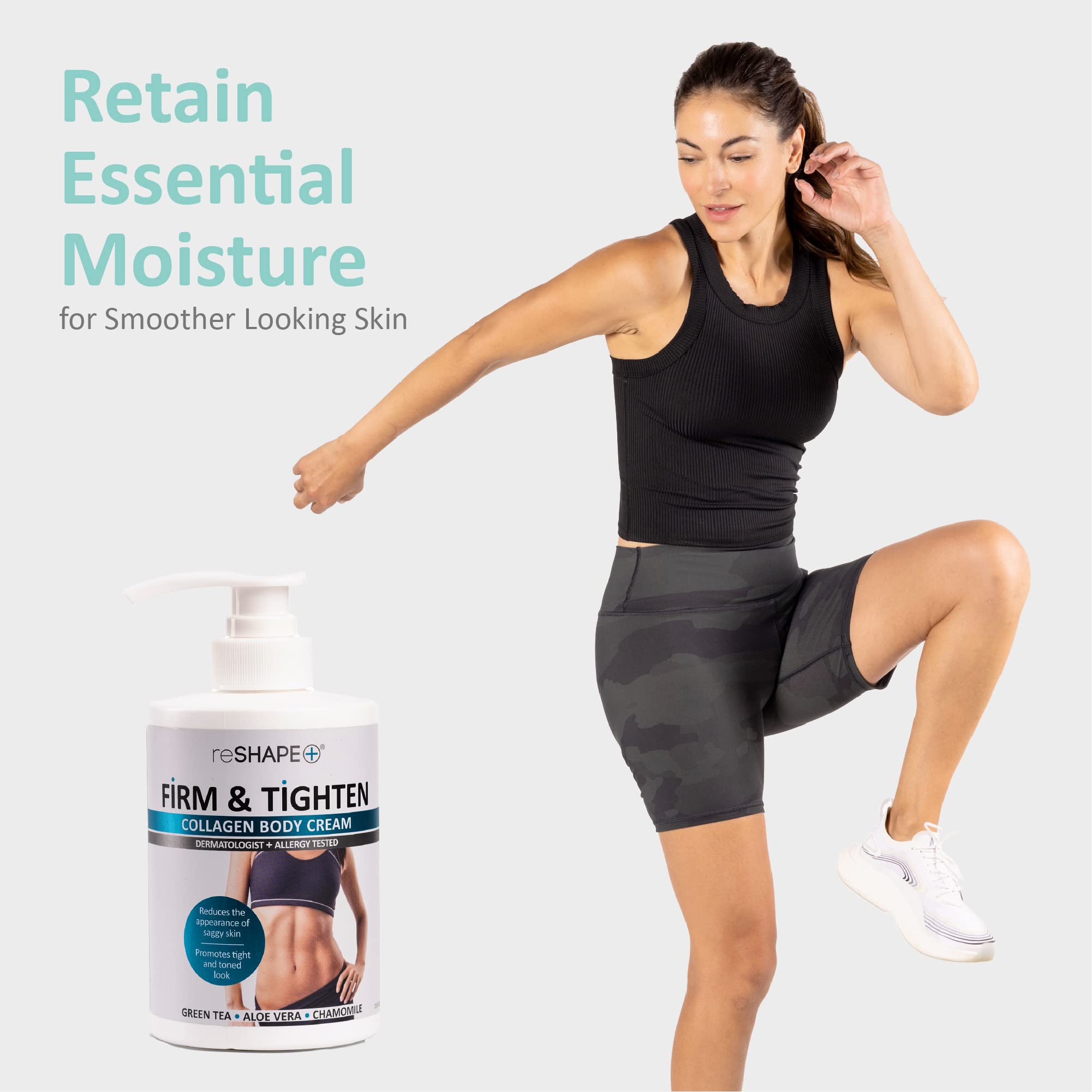 Reshape+ Hydrating Green Tea Extract supports moisture and soothing daily use.