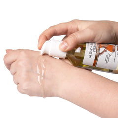 Reshape+ Vitamin C Body Oil rosehip and turmeric ingredients nourish skin glow.