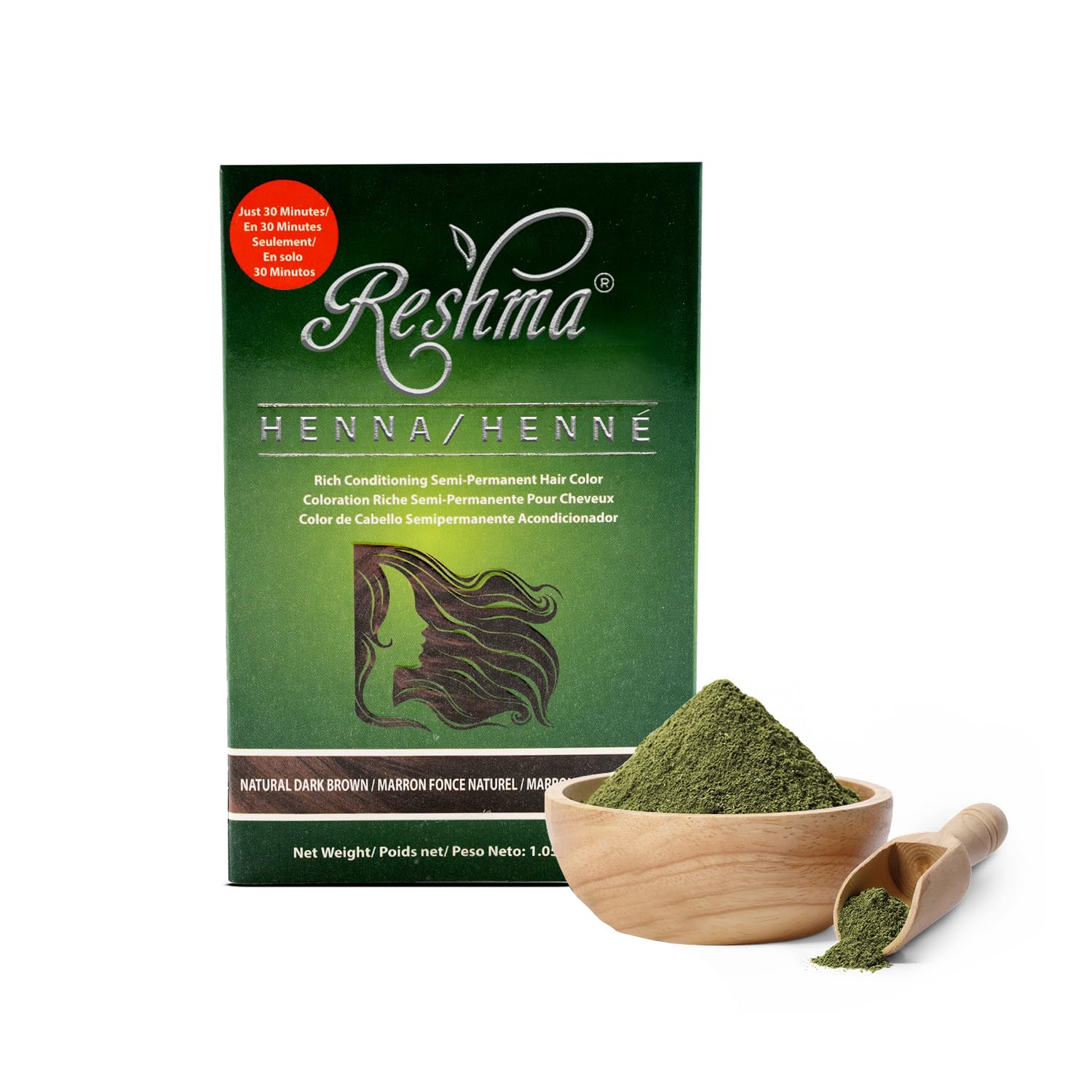 Reshma Beauty 30 Minute Henna color powder for gray coverage and shine