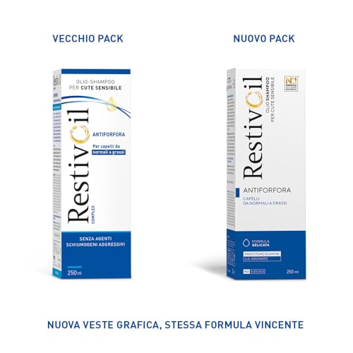 RestivOil anti-dandruff shampoo lather close-up demonstrates thorough cleansing effect.