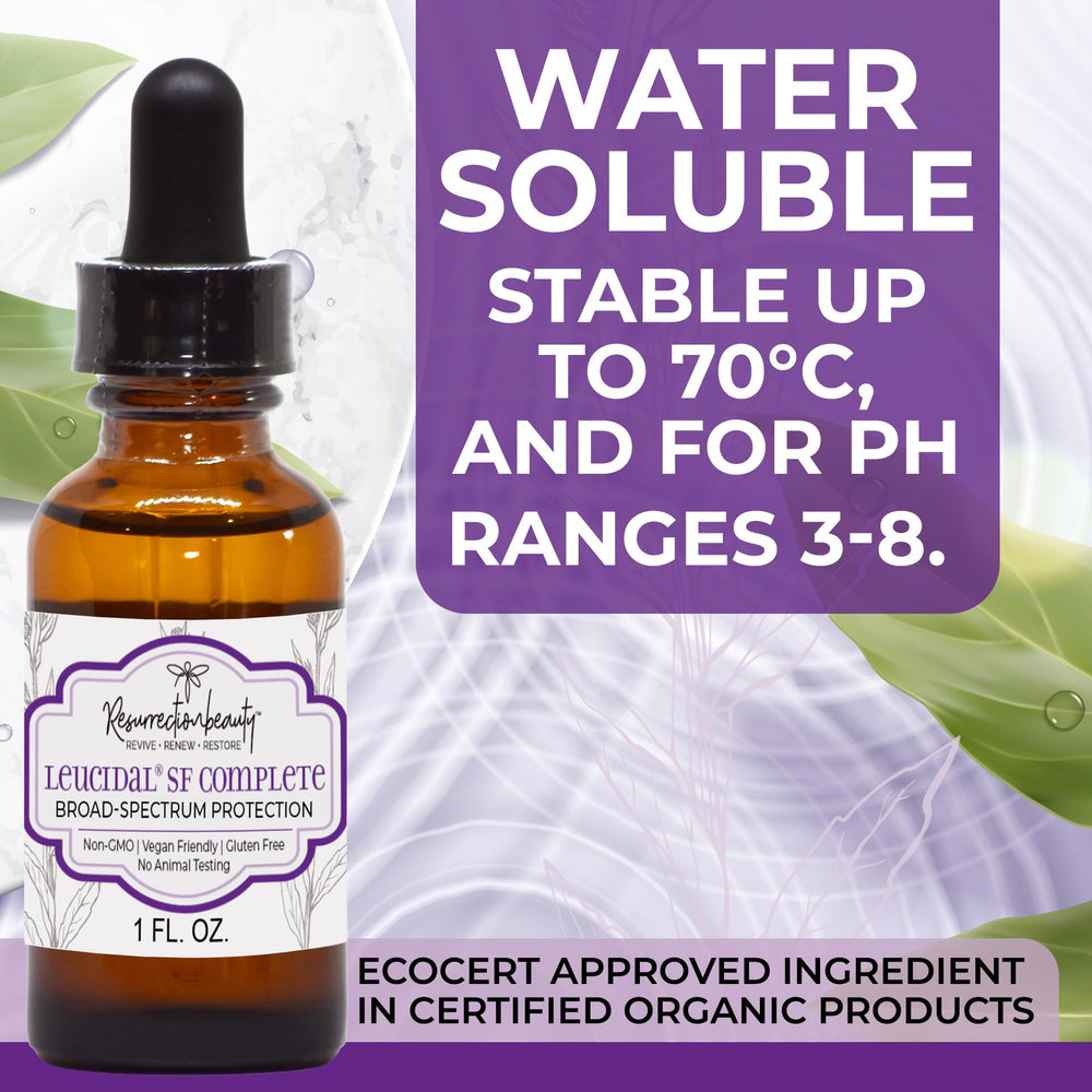 RESURRECTIONbeauty Leucidal SF Complete compatibility with serum formulations