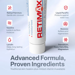 RETIMAX 1500 on lips and mouth corners for dryness relief.