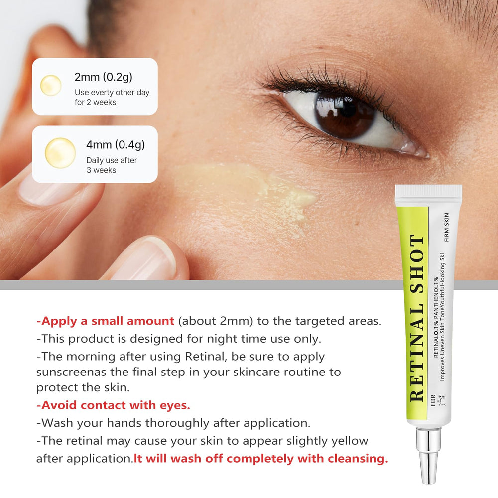 RETINAL SHOT pores minimizer close-up for refined skin appearance.