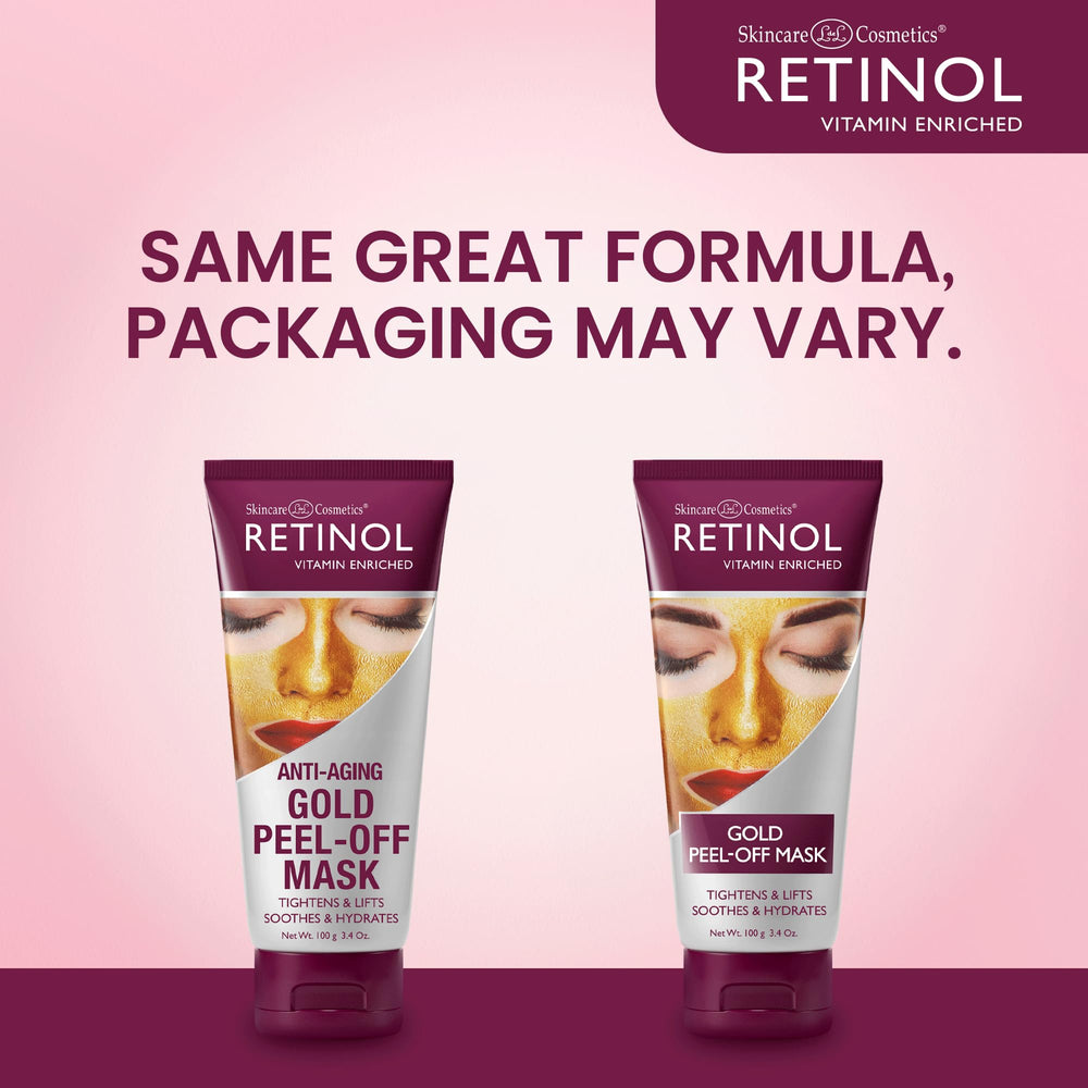 Retinol LIVAURA Gold Peel-Off Mask application shows an even layer for smoother skin