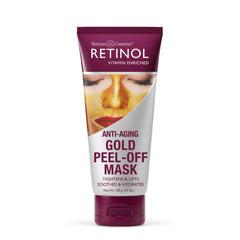 LIVAURA Retinol Gold Peel-Off Mask jar gleaming with gold for radiant skin