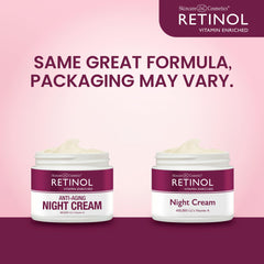 Retinol LIVAURA night cream application shows smooth, fast-absorbing texture for night use.